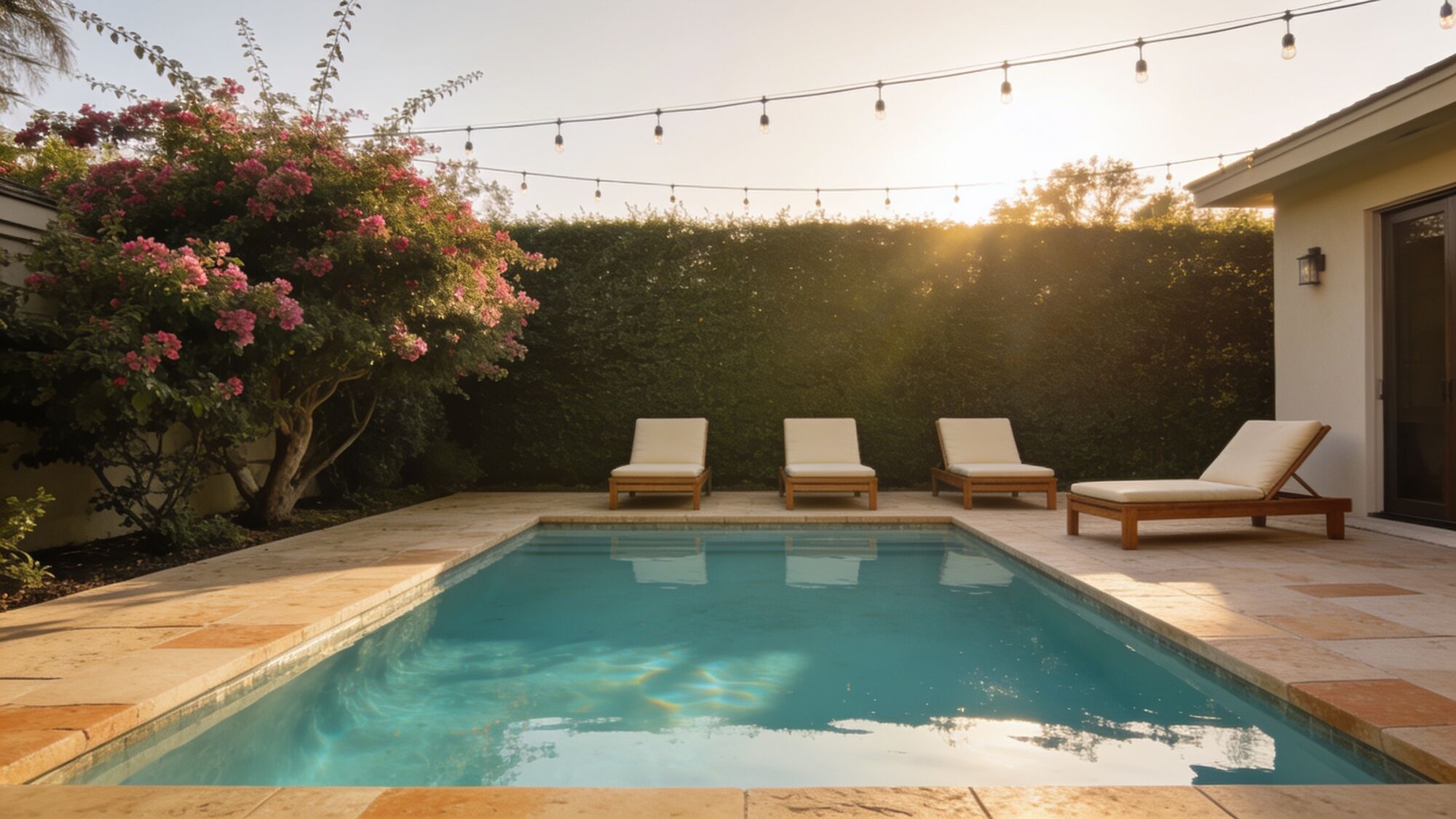 The pool and deck at Community Street, Canoga Park